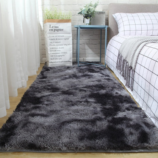 Plush carpet floor mat