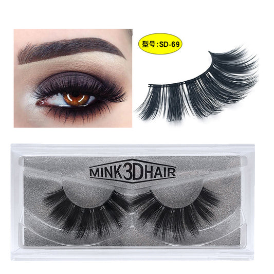 SD exaggerated mink eyelashes 3D stereo 25 dense false eyelashes