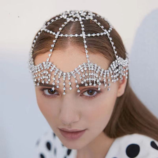 Artificial Rhinestone Tassels With A Cool And Trendy Headwear