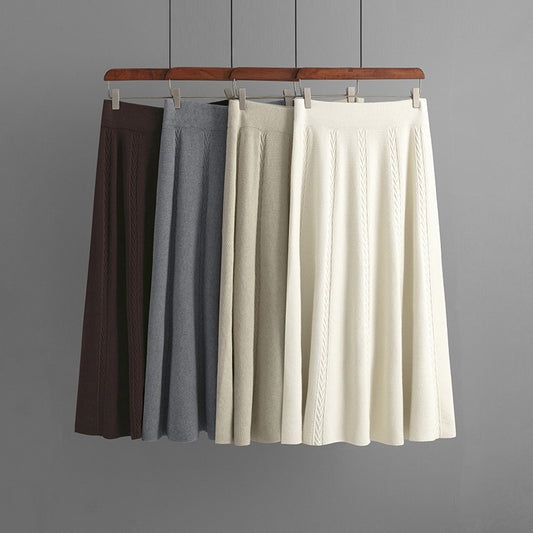 Mid-length Autumn And Winter Knitting Skirt