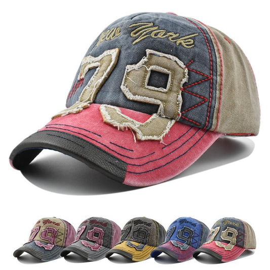 Men's Washed Letter Embroidery Baseball Cap