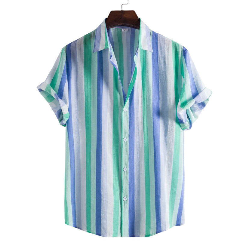 Digital Printed Lapel Shirt For Men