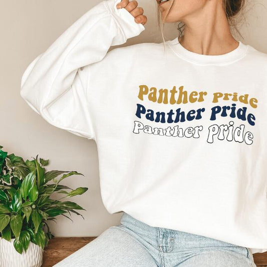 European And American Letters Digital Printing Proud Panther Sweatshirt