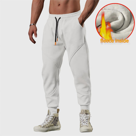 Warm Leisure Outdoor Track Sweatpants Men's Loose Tappered
