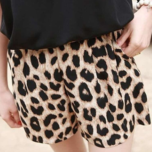 Women's Clothing Leopard Print Shorts Casual